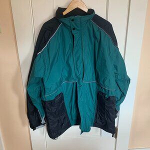 WearGuard VTG Winter Jacket Men's XL Teal BLK Waterproof Winter Hood Style 1488